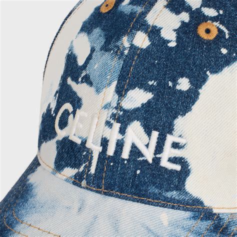 celine blue white caps|CELINE BASEBALL CAP IN COTTON AND DENIM.